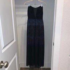 Strapless Watercolor Cocktail Dress